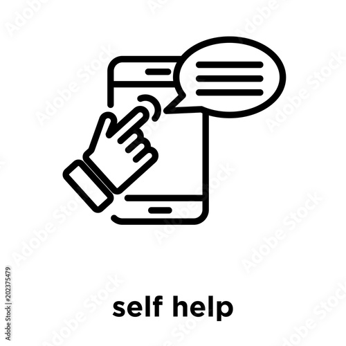 self help icon isolated on white background