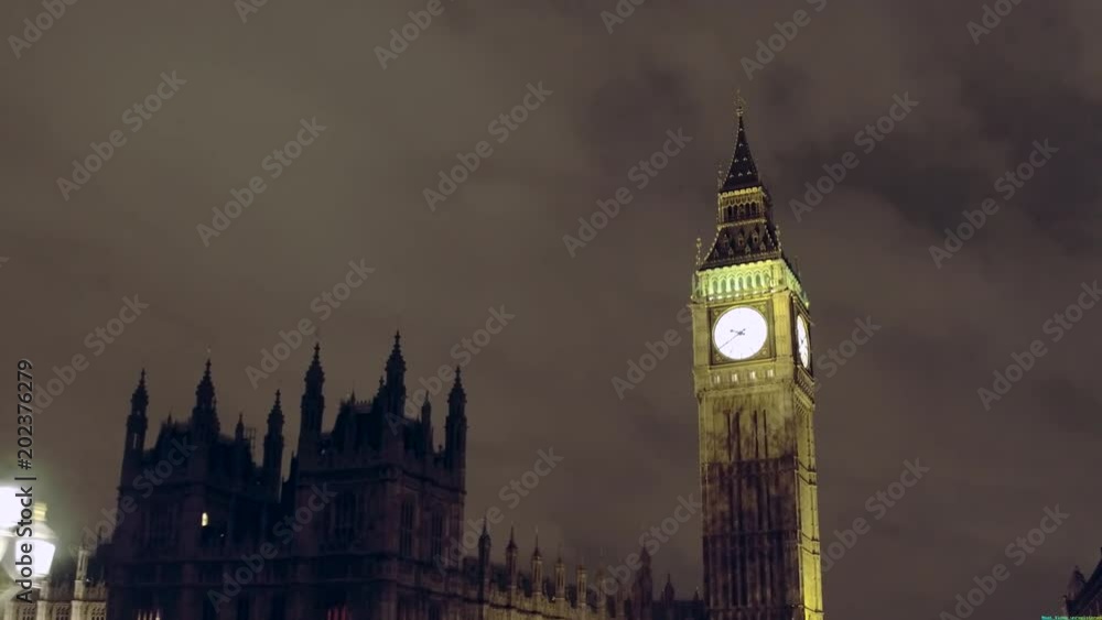 Parliament and Big Ben at night, London, England Parliament and Big Ben at night, London, England