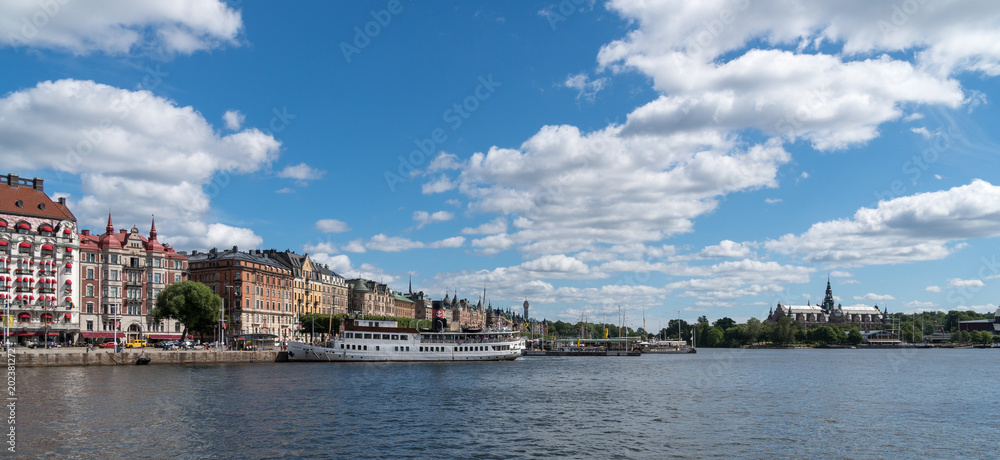 View on Strandvagen and Djurgarden in Stockholm