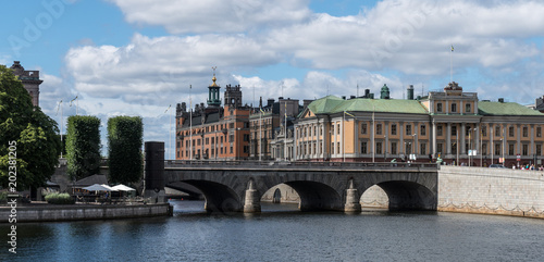 Photography View on Arvfurstens Palats and Rosenbad in Stockholm