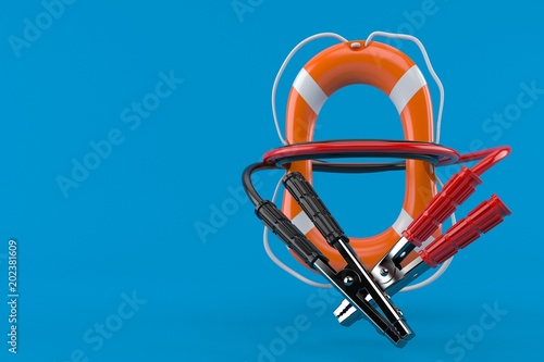 Jumper cable with life buoy