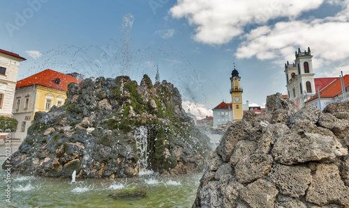 Water fountain closeup in Banska Bystrica, Slovakia. photo