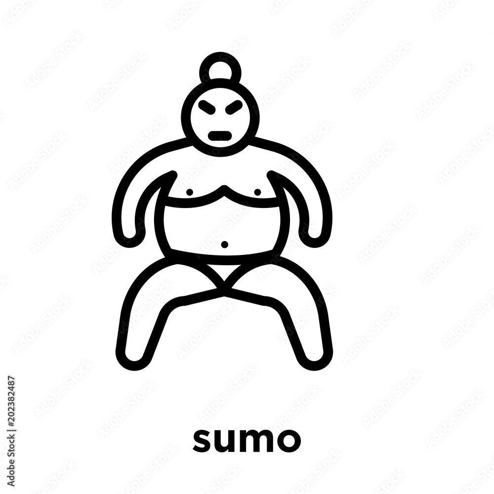 Obraz premium sumo icon isolated on white background