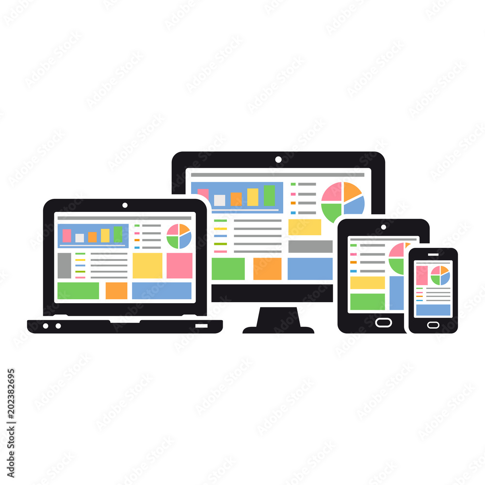 Responsive web design on different devices Responsive web design on different devices