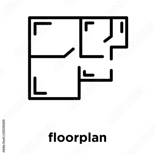 floorplan icon isolated on white background