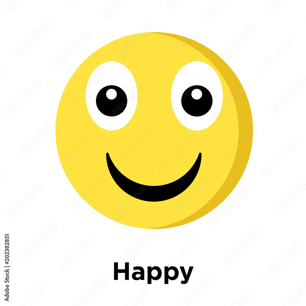 Fototapeta premium Happy icon isolated on white background