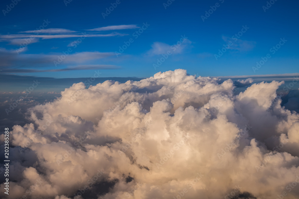 Heaven like clouds seen from above, airplane view Heaven like clouds seen from above, airplane view