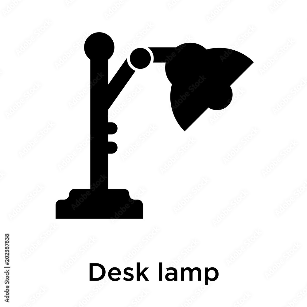 Fotografie Desk lamp icon isolated on white background