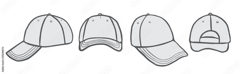 Fototapeta premium Blank Cap (different points of view) With Space For Your Design