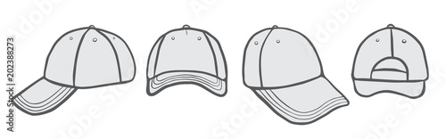 Blank Cap (different points of view) With Space For Your Design
