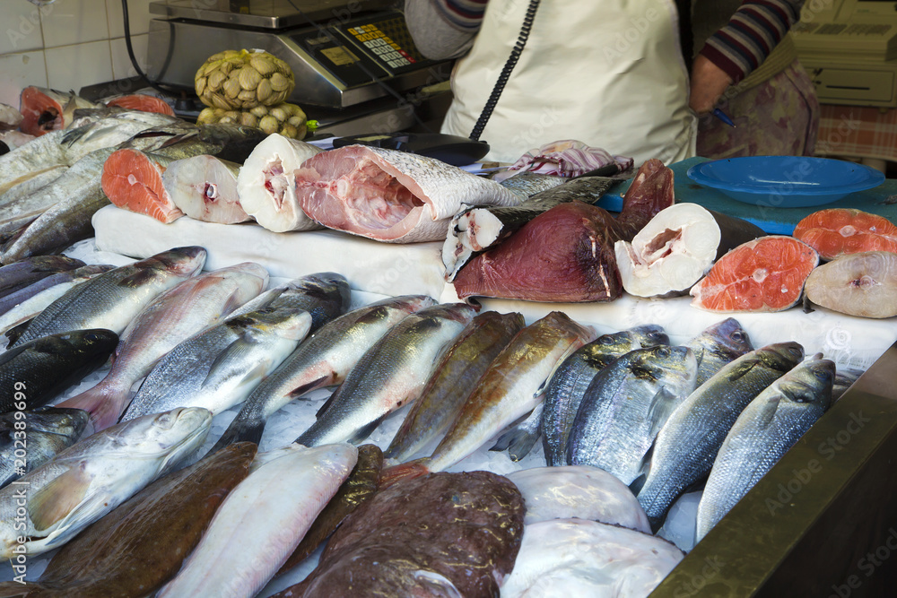 Fish on sale in Porto, Portugal