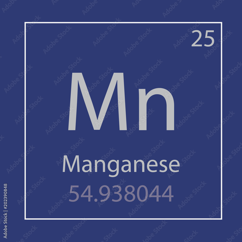 Manganese Mn chemical element icon- vector illustration Manganese Mn chemical element icon- vector illustration