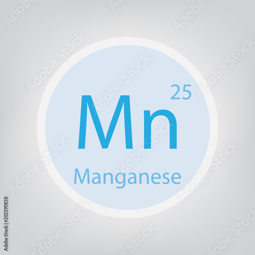 Manganese Mn chemical element icon- vector illustration