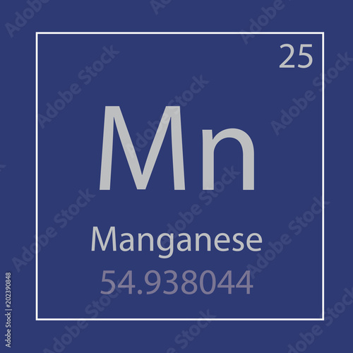 Manganese Mn chemical element icon- vector illustration