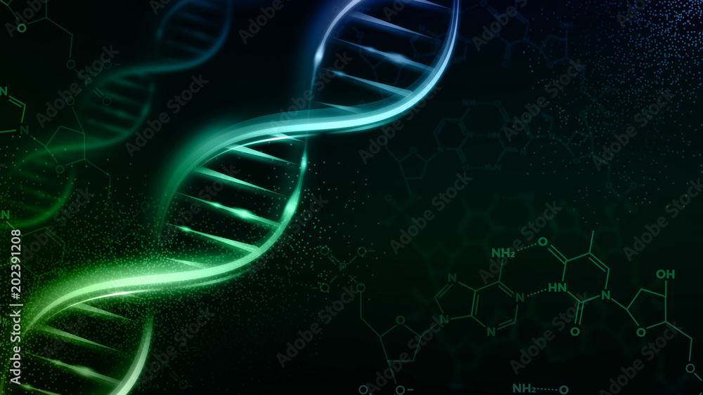 Fotografie DNA strand abstract illustration