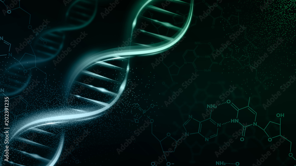Photography DNA strand abstract illustration