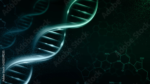 DNA strand abstract illustration photo