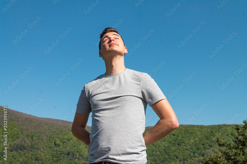 People looking at the sky the sun eyes were blinded for a moment People looking at the sky the sun eyes were blinded for a moment