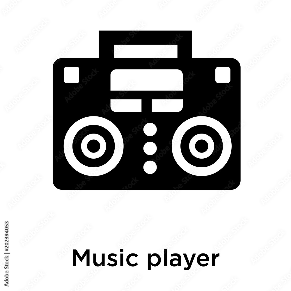 Music player icon isolated on white background Music player icon isolated on white background