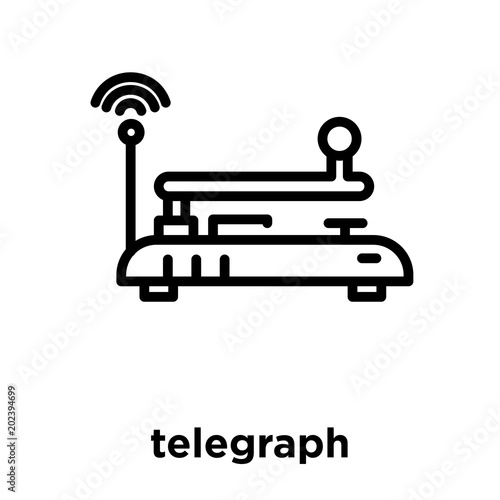 telegraph icon isolated on white background photo