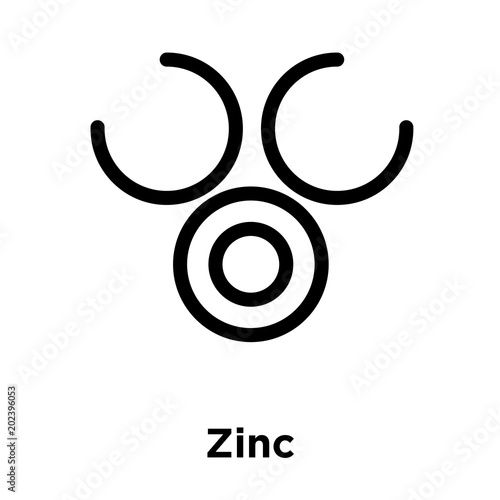 Zinc icon isolated on white background