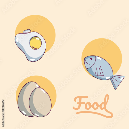 Set of food icons