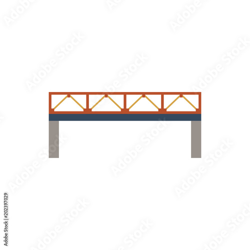 Bridge, suspension, rope icon vector image.Can also be used for building and landmarks . Suitable for mobile apps, web apps. Vector illustration.