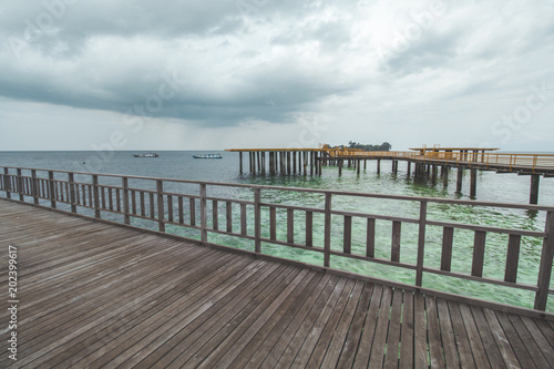 Wooden Pier at Tropical Beach