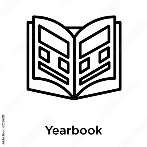 Yearbook icon isolated on white background