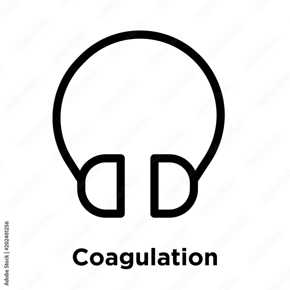Coagulation icon isolated on white background Coagulation icon isolated on white background