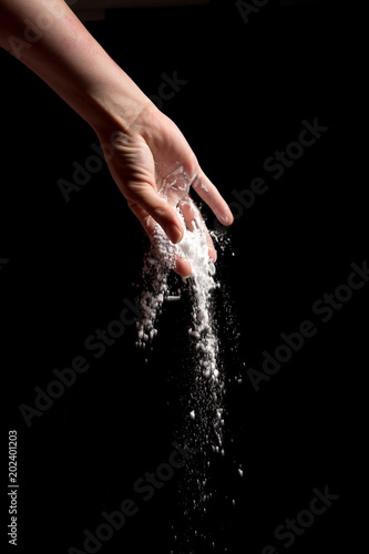 Mehl, Hand, Wind
