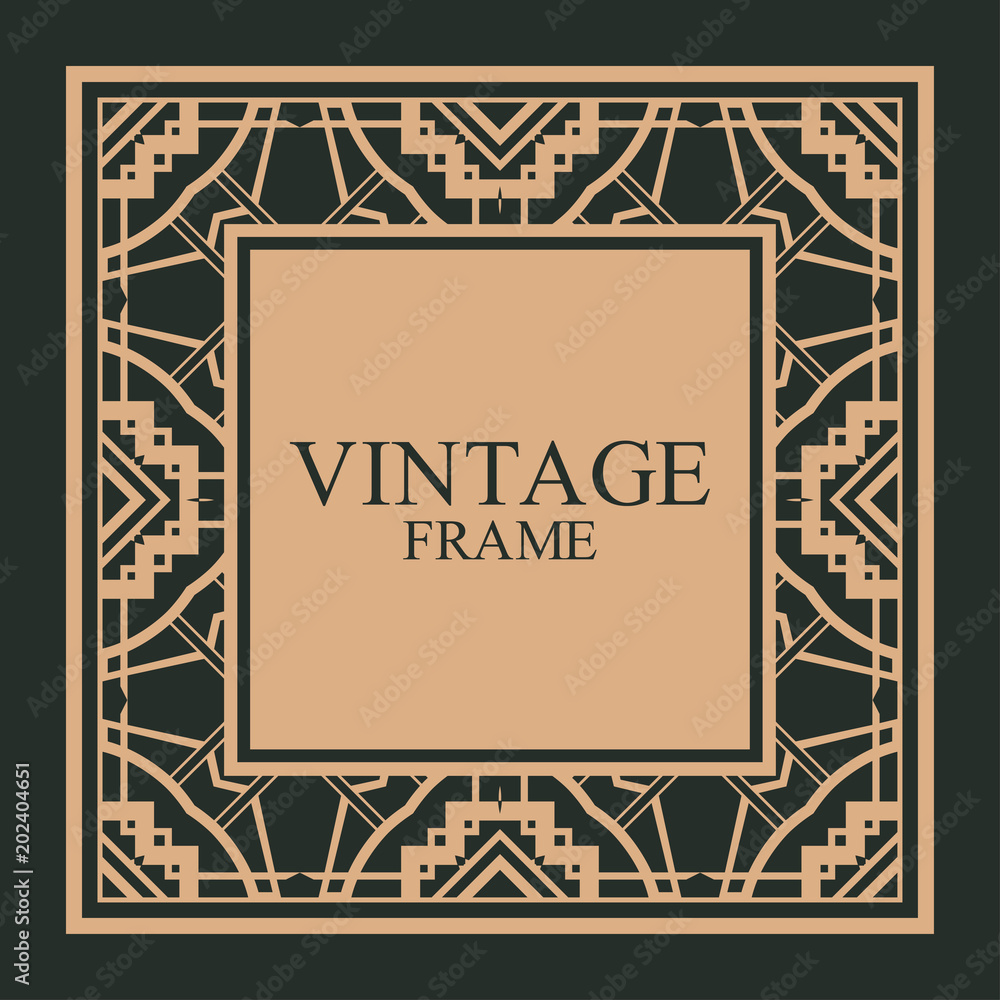Art Deco frame border Art Deco frame border