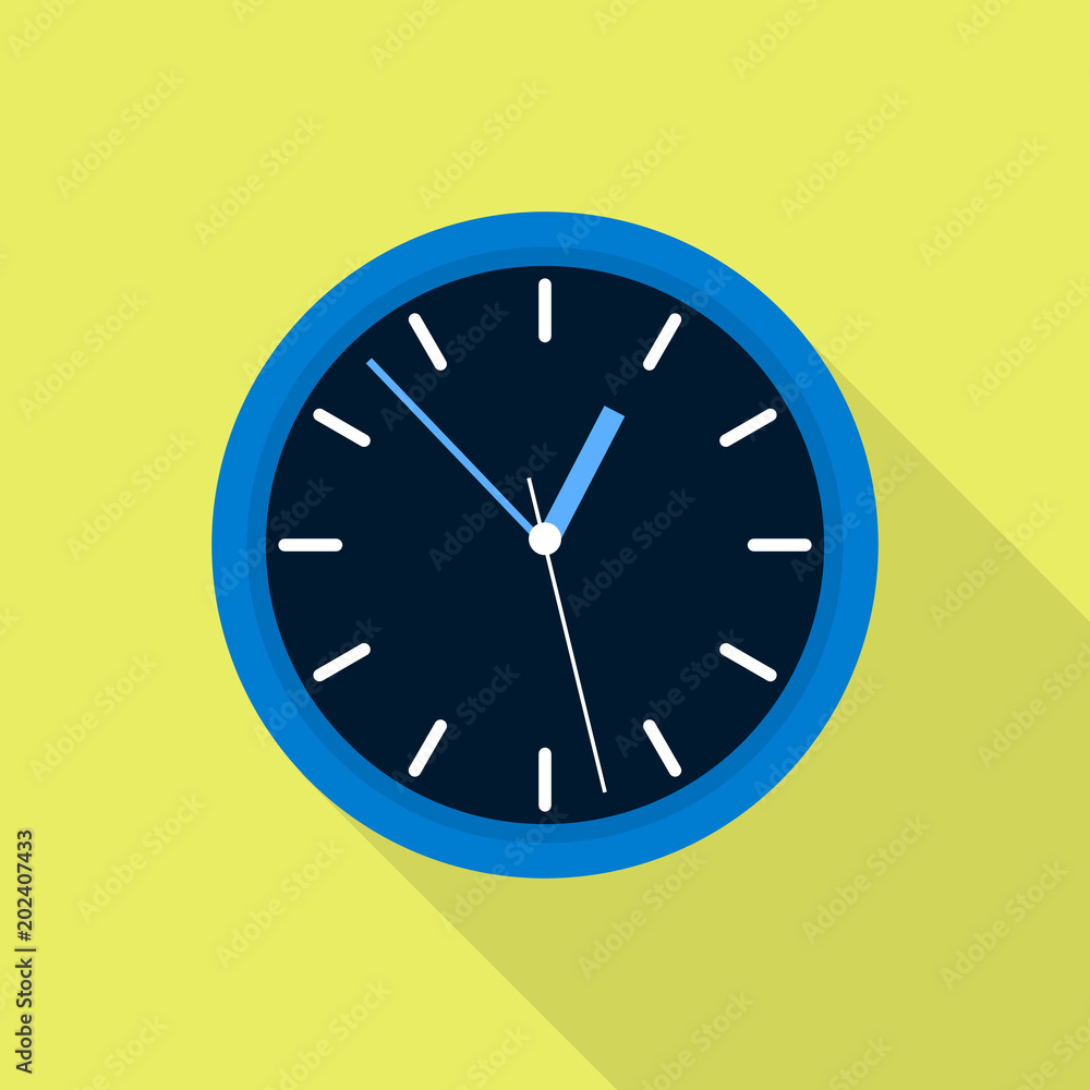Office clock icon. Flat illustration of office clock vector icon for web Office clock icon. Flat illustration of office clock vector icon for web