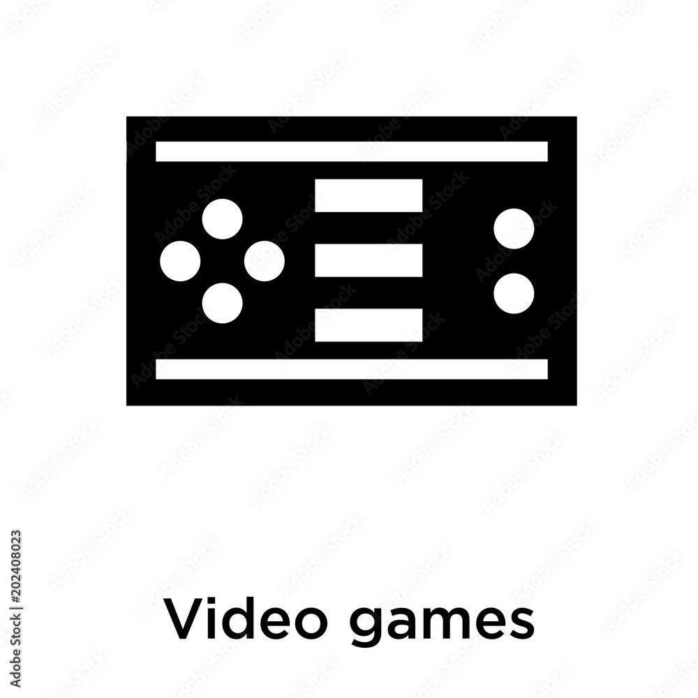 Video games icon isolated on white background Video games icon isolated on white background