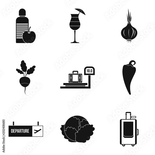 Prudence icons set. Simple set of 9 prudence vector icons for web isolated on white background photo