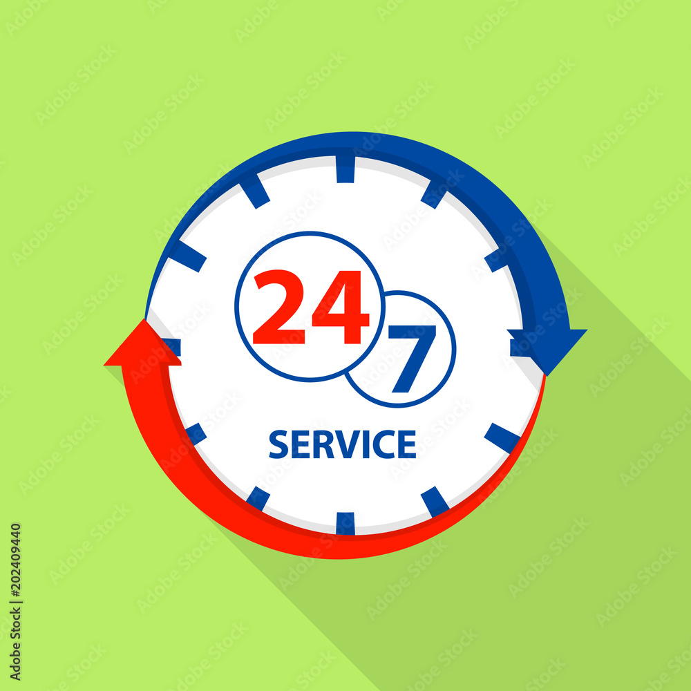 Business clock icon. Flat illustration of business clock vector icon for web Business clock icon. Flat illustration of business clock vector icon for web