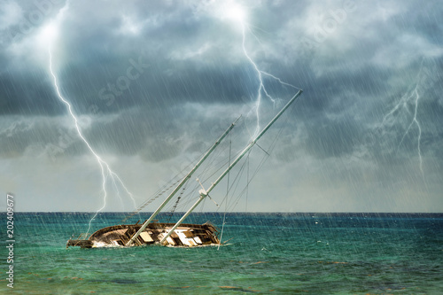 Shipwreck in Tropical Storm