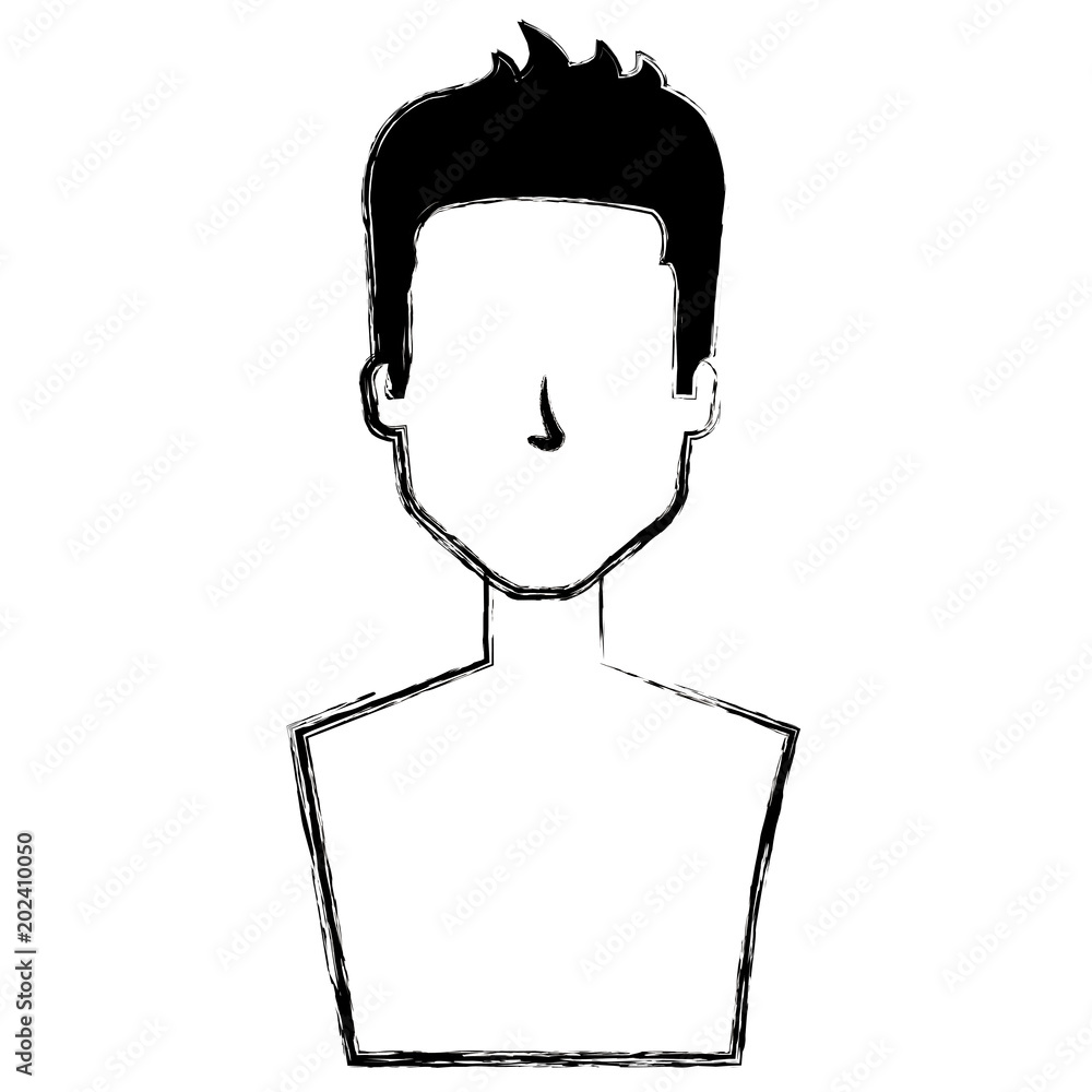 young man shirtless avatar character vector illustration design young man shirtless avatar character vector illustration design