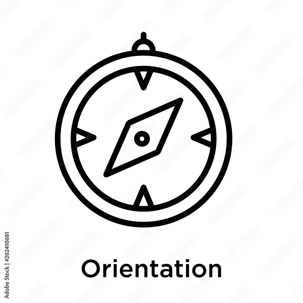 Orientation icon isolated on white background Orientation icon isolated on white background