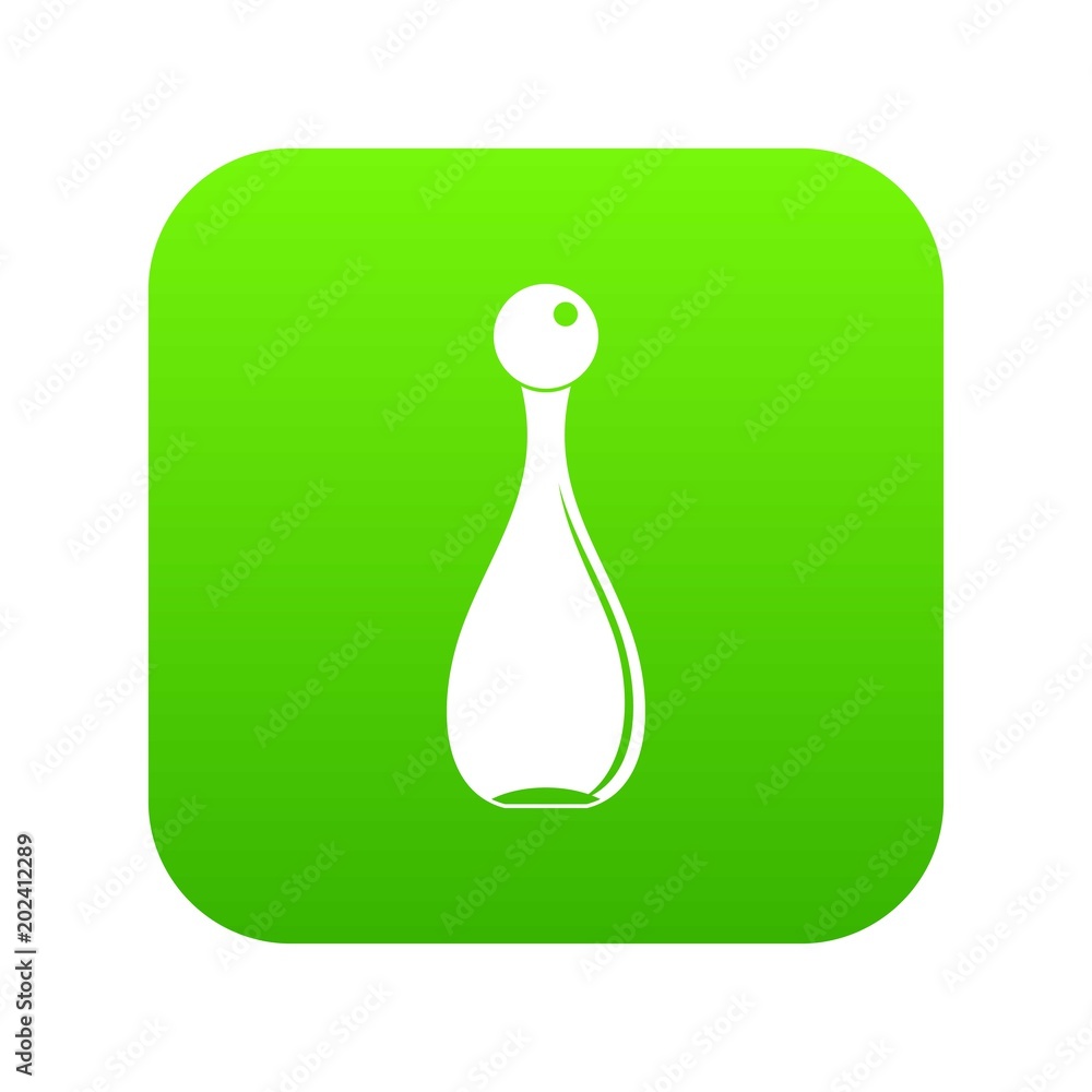 Fototapeta premium Elegant parfume bottle icon digital green for any design isolated on white vector illustration