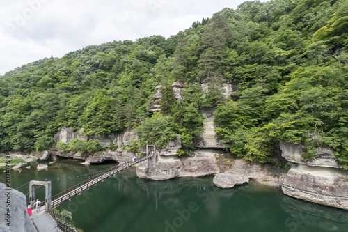 To-no-Hetsuri   A spectacular sight of a carved rock face millions of years in the making. To no Hetsuri is a popular sightseeing spot in Fukushima Prefecture.
