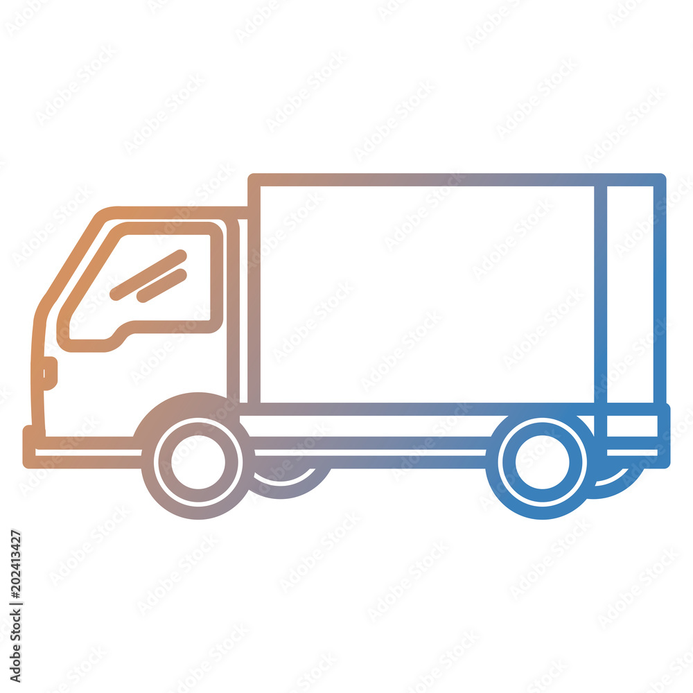 delivery service truck isolated icon vector illustration design
