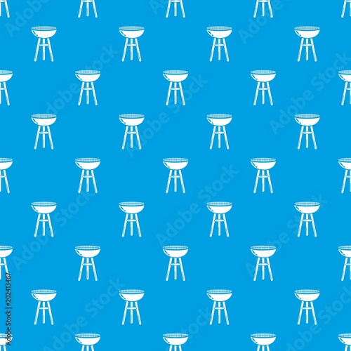 Barbecue pattern vector seamless blue repeat for any use