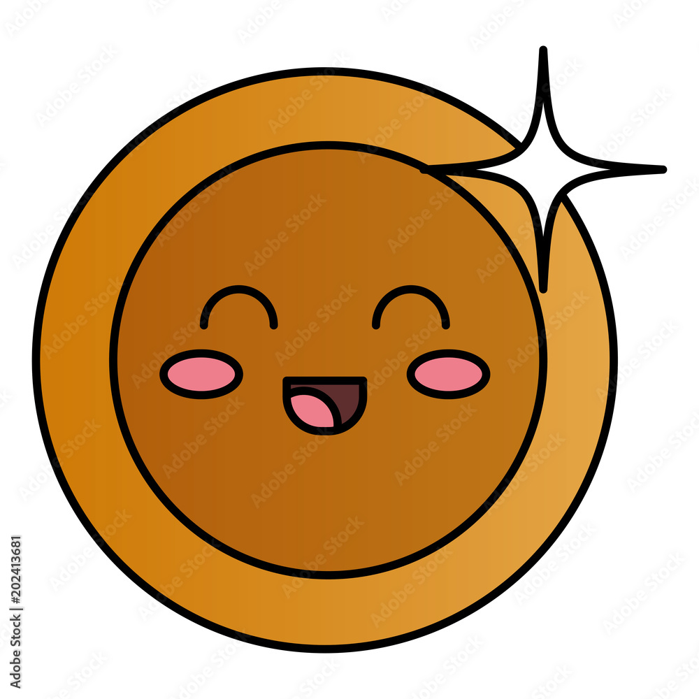 coin money kawaii character vector illustration design coin money kawaii character vector illustration design