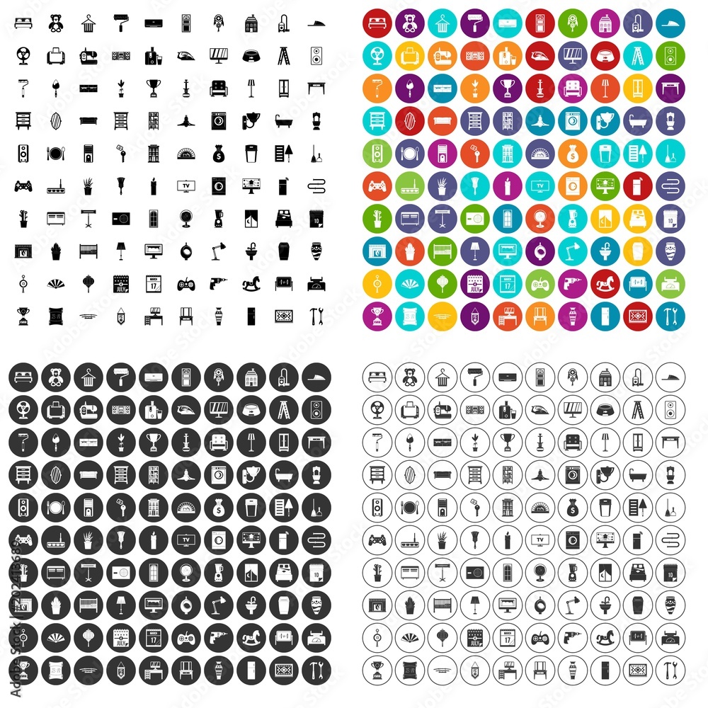100 home icons set vector in 4 variant for any web design isolated on white 100 home icons set vector in 4 variant for any web design isolated on white