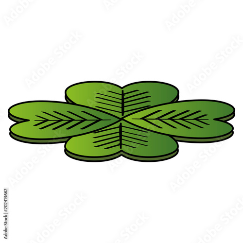 saint patrick clover icon vector illustration design