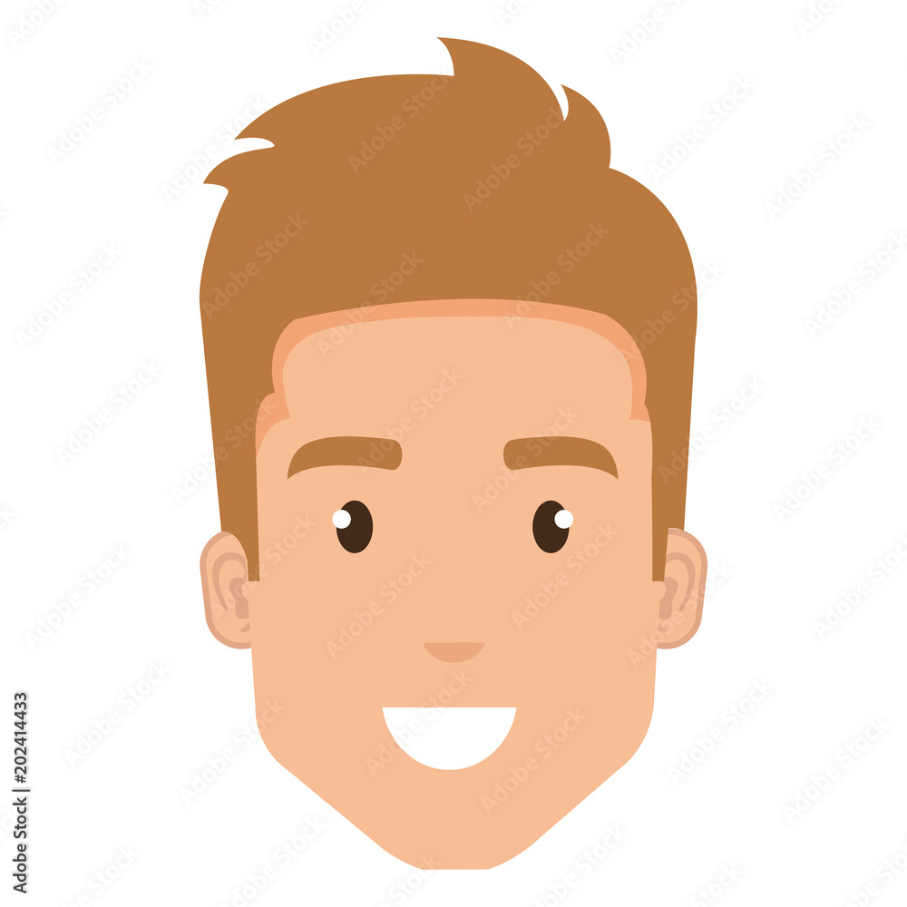 young man head avatar character vector illustration design young man head avatar character vector illustration design