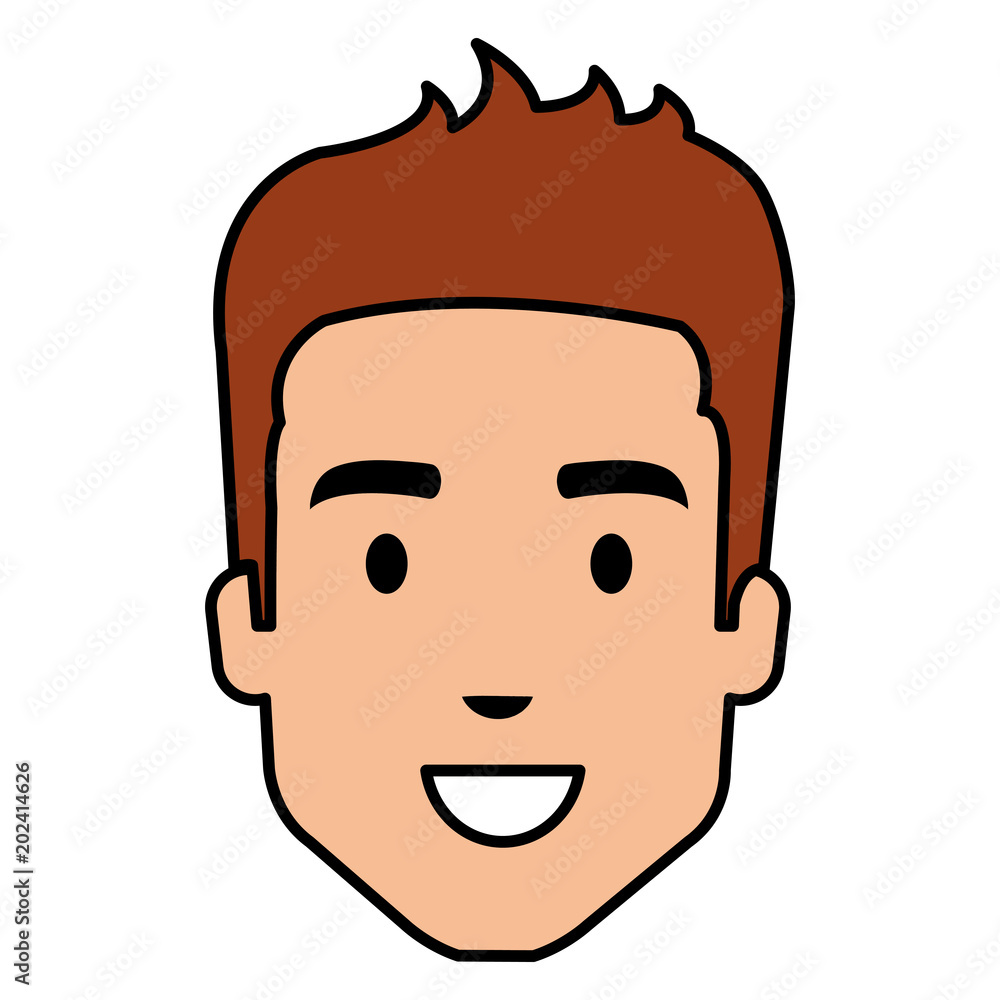 young man head avatar character vector illustration design young man head avatar character vector illustration design