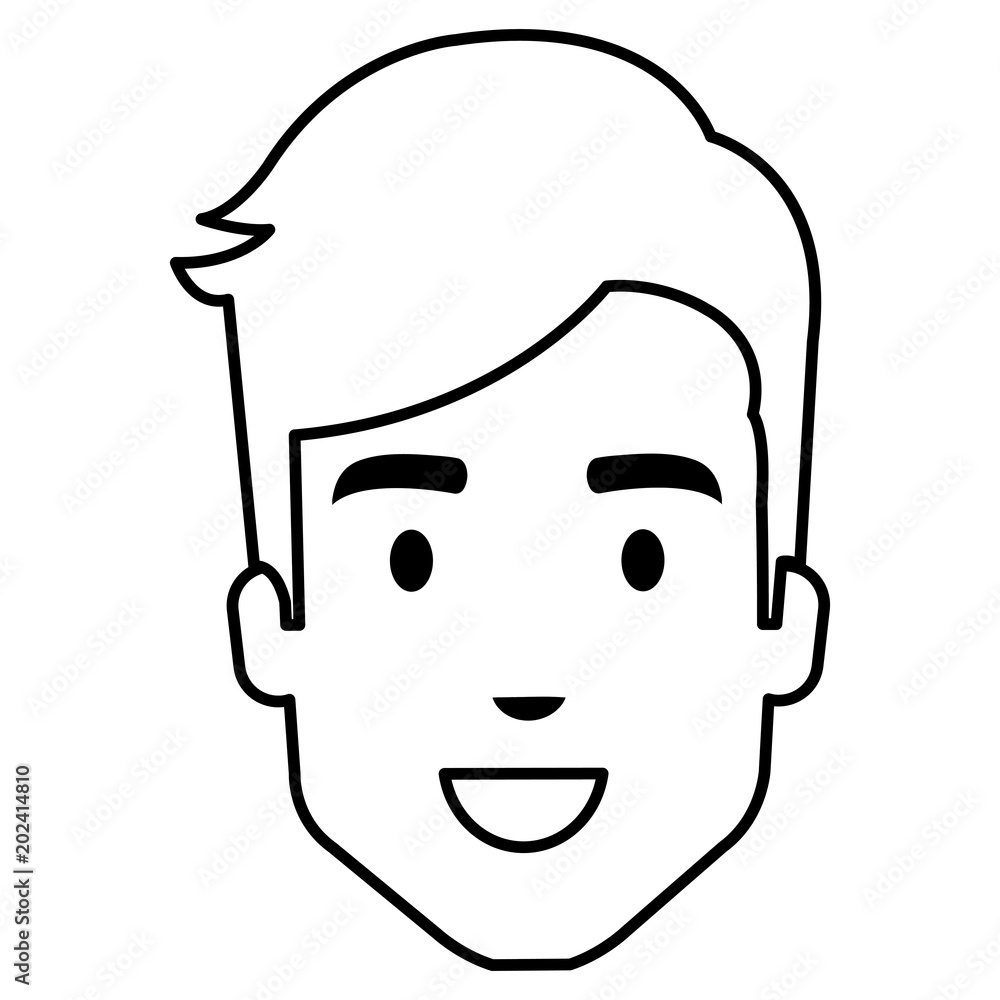 young man head avatar character vector illustration design young man head avatar character vector illustration design
