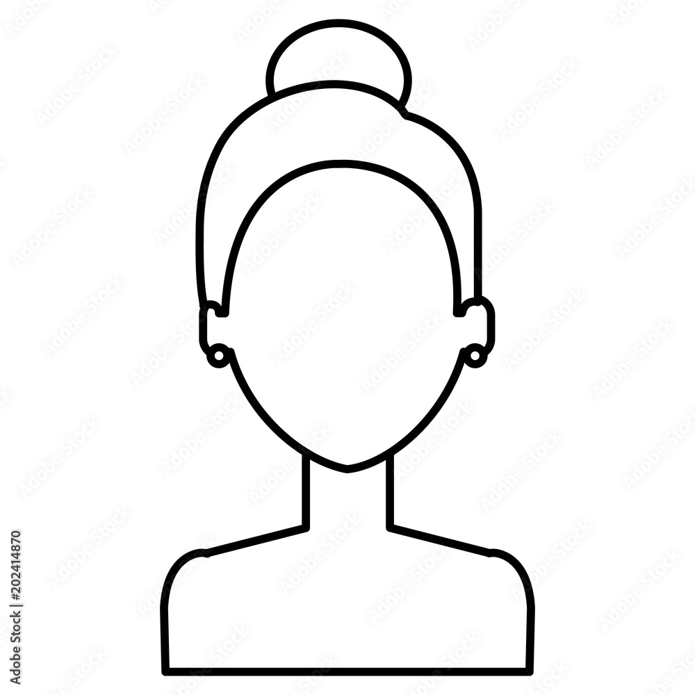 beautiful and young woman shirtless character vector illustration design